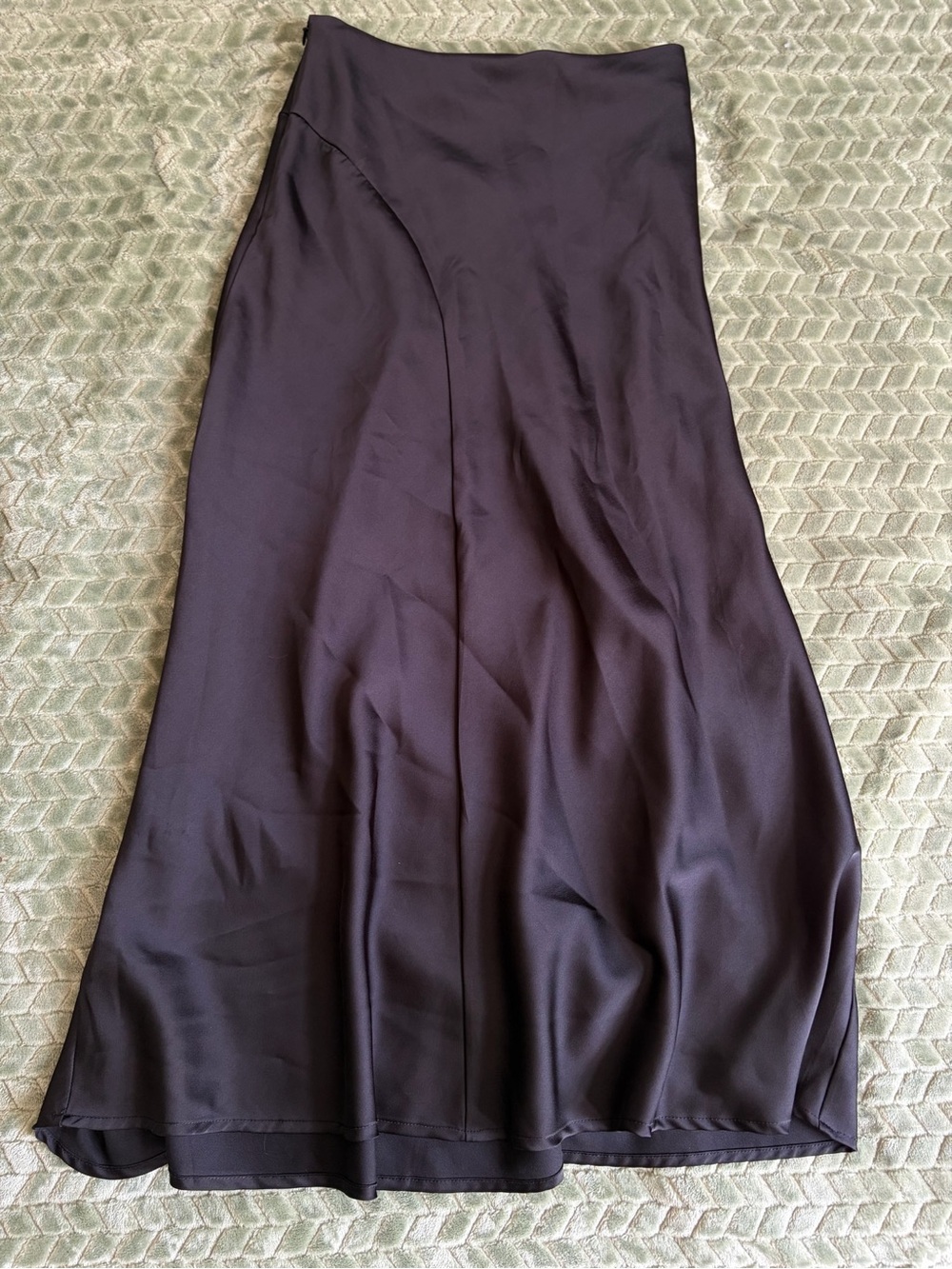 Cider Black Maxi Skirt with Subtle A-Line Panels